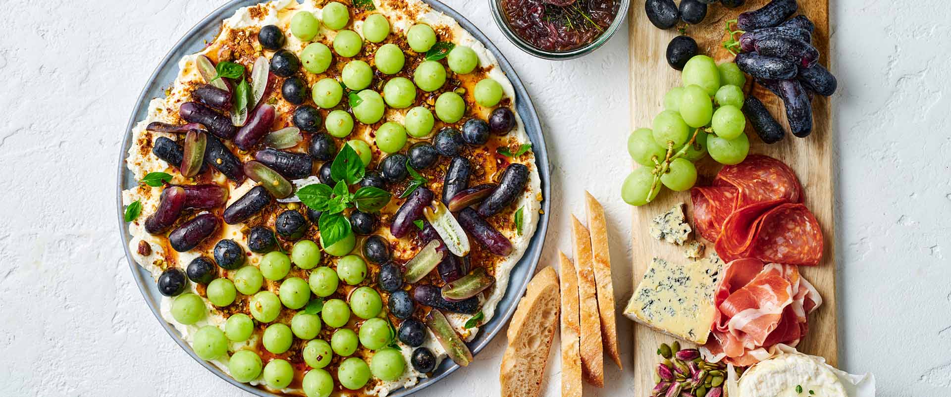Shared Perfection grape, labneh and dukkah platter Recipe 